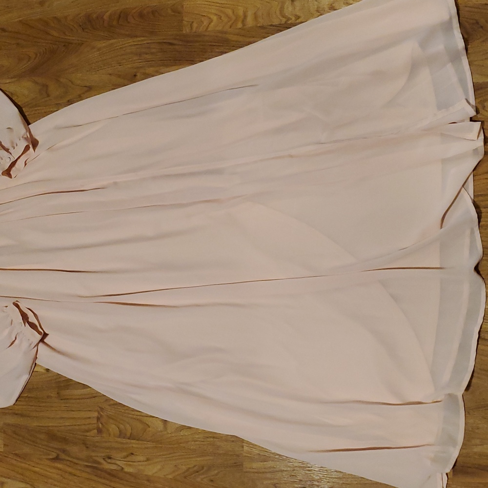 Lulu's Wondrous Water Lilies Blush Pink Maxi Dress Womens Size XL - Picture 10 of 16